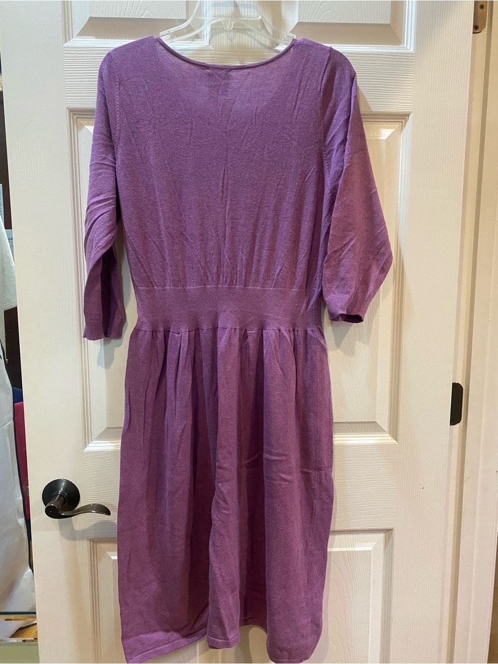 ASOS Lavender-Purple Casual Gathered Waist Midi Dress